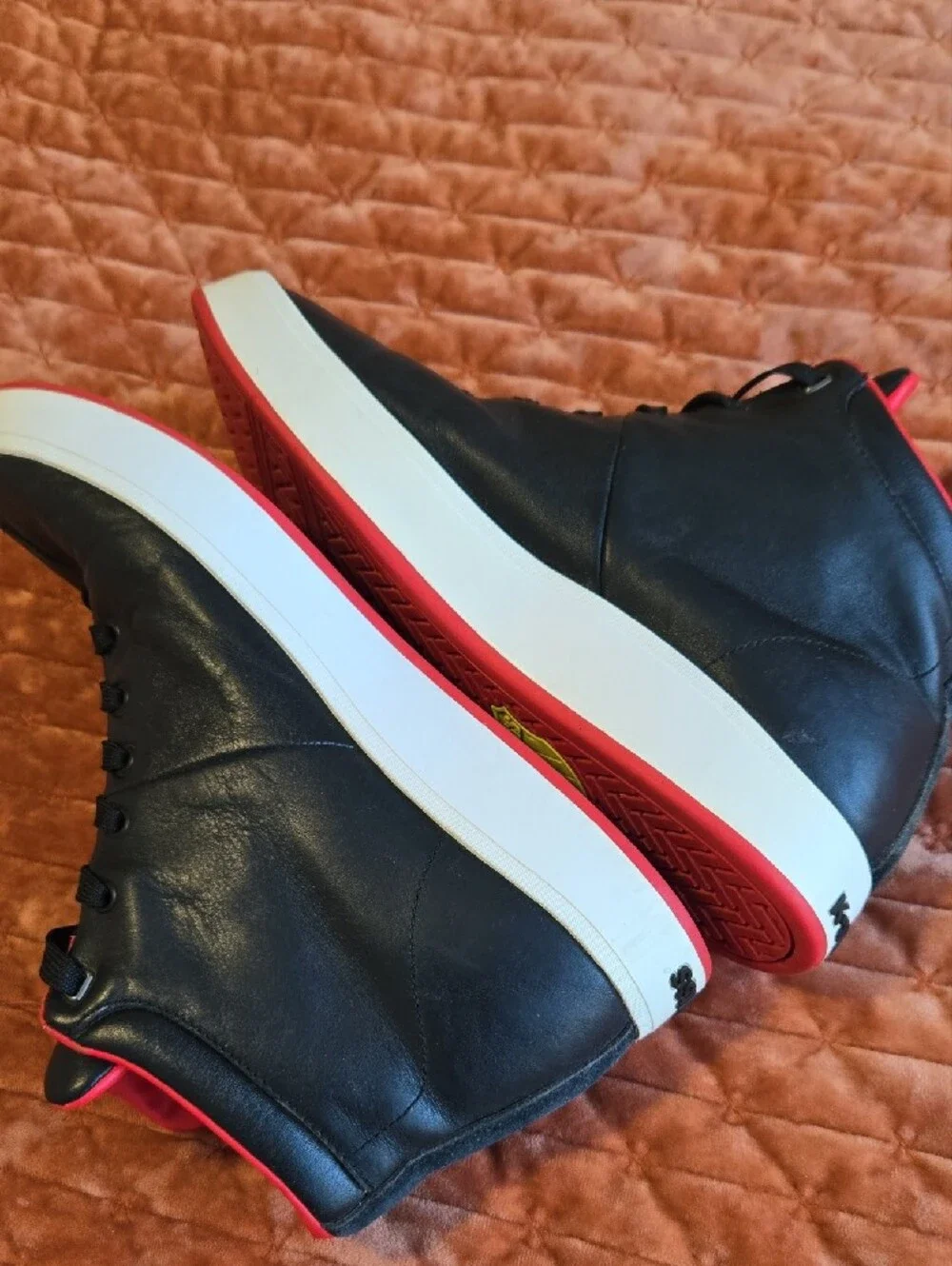 Men's High-Top Leather K-SWISS mens 10 BRED EDITION xlnt.cond. H12-097. unique